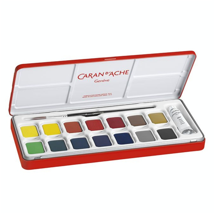 Gouache Studio 10 ml Boîte métal 15 couleurs - Caran d'Ache - Rougier et Plé
