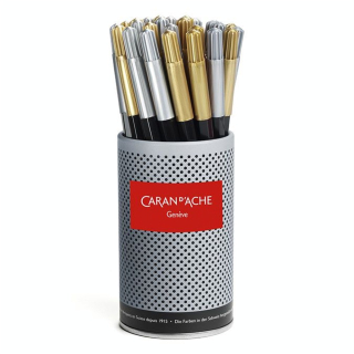 Feutre Fibralo Metallic Gobelet 15 Or + 15 Argent - Caran d'Ache - Rougier et Plé