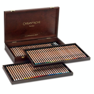 Crayon de couleur Luminance 6901 Coffret brois 84 pièces - Caran d'Ache - Rougier et Plé