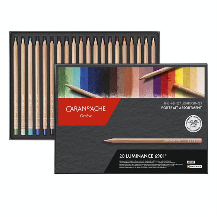 Crayon de couleur Luminance 6901 Boîte carton 20 pièces - Caran d'Ache - Rougier et Plé