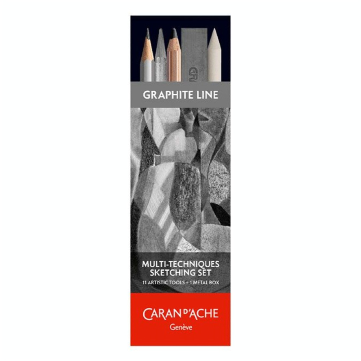 Crayon esquisse Set Multi-techniques Graphite Line 11 pièces - Caran d'Ache - Rougier et Plé