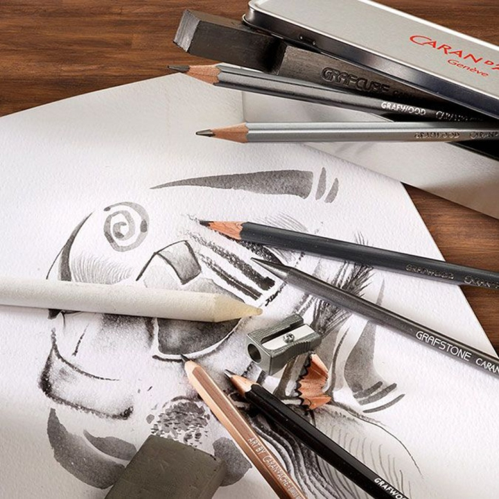 Crayon esquisse Set Multi-techniques Graphite Line 11 pièces - Caran d'Ache - Rougier et Plé