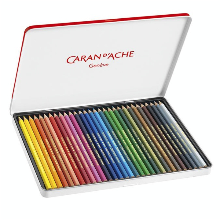 Crayon de couleur Swisscolor Boîte métal 30 pièces - Caran d'Ache - Rougier et Plé