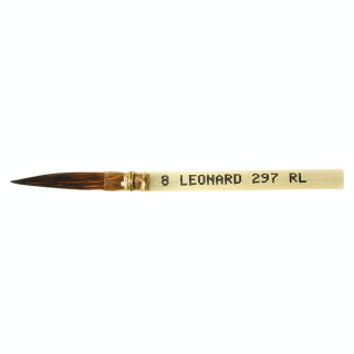 Pinceau porcelaine Rond pointu long Petit-gris pur 297RL - Léonard - Rougier et Plé