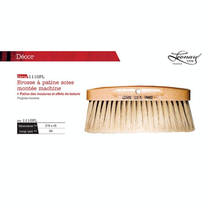 Brosse à patine soies montée machine s.1110PL - Léonard - Rougier et Plé