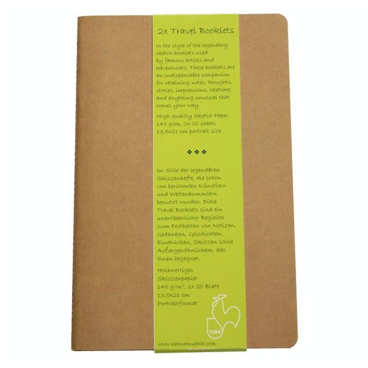 Carnet de voyage 140 g/m² 13,5 x 21 cm 2 pcs - Hahnemühle - Rougier et Plé