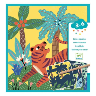 Cartes à gratter des petits Grosses bêtes - Djeco - Rougier et Plé