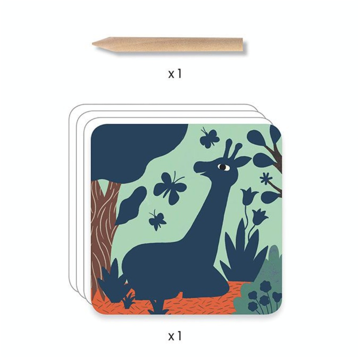 Cartes à gratter des petits Grosses bêtes - Djeco - Rougier et Plé