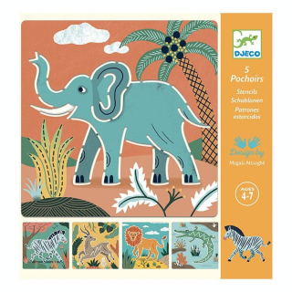 Pochoirs Animaux sauvages - Djeco - Rougier et Plé