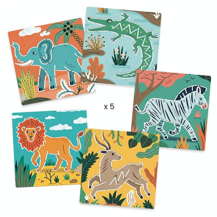 Pochoirs Animaux sauvages - Djeco - Rougier et Plé