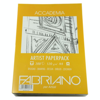 Papier dessin 120 g/m² ACCADEMIA 200 feuilles A4 21 x 29,7 cm - Fabriano - Rougier et Plé