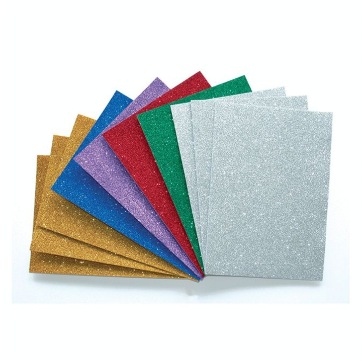 Mousse adhésive Pailleté 21 x 27,5 cm 10 planches - Kiddi craft - Rougier et Plé