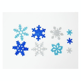 Formes en mousse Flocons pailletés 240 pcs - Kiddi craft - Rougier et Plé