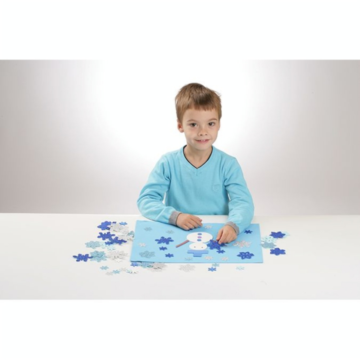 Formes en mousse Flocons pailletés 240 pcs - Kiddi craft - Rougier et Plé