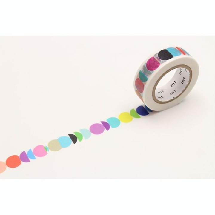 Masking Tape x Artist Kapitza Cercles multicolores 15 mm x 10 m - Masking Tape mt - Rougier et Plé