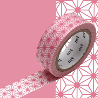 Masking Tape 1P Asanoha momo 15 mm x 7 m - Masking Tape mt - Rougier et Plé