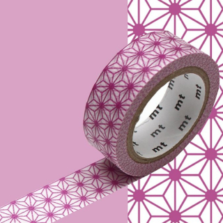 Masking Tape 1P Asanoha wakamurasaki 15 mm x 7 m - Masking Tape mt - Rougier et Plé