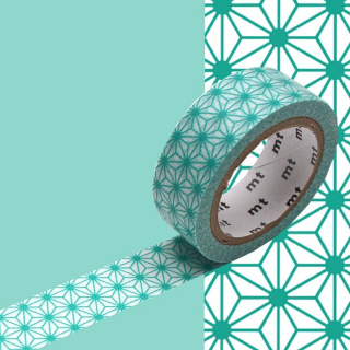 Masking Tape 1P Asanoha hisui 15 mm x 7 m - Masking Tape mt - Rougier et Plé