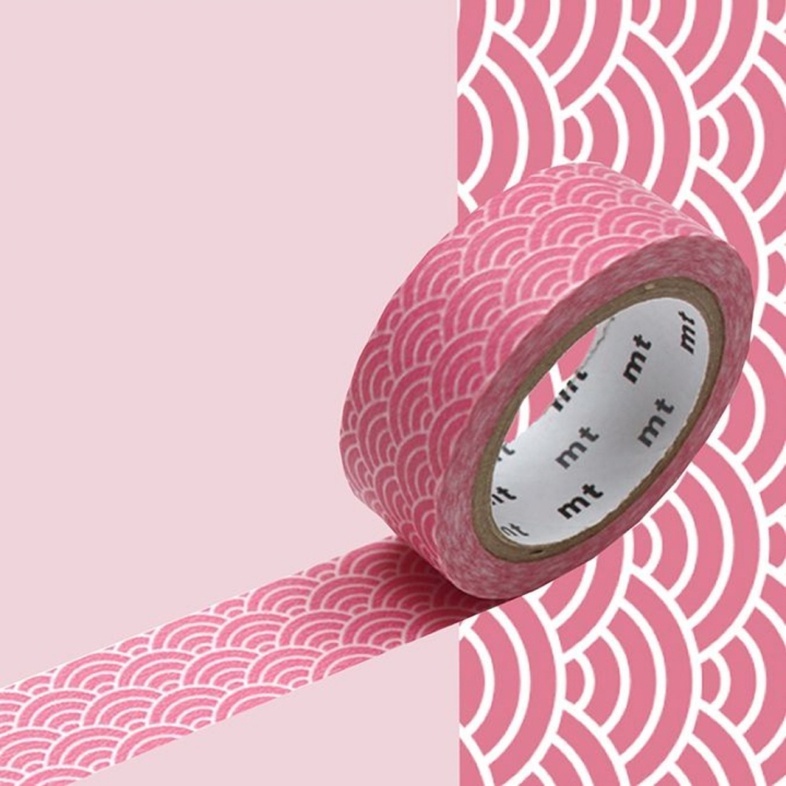 Masking Tape 1P Seigaihamon momo 15 mm x 7 m - Masking Tape mt - Rougier et Plé