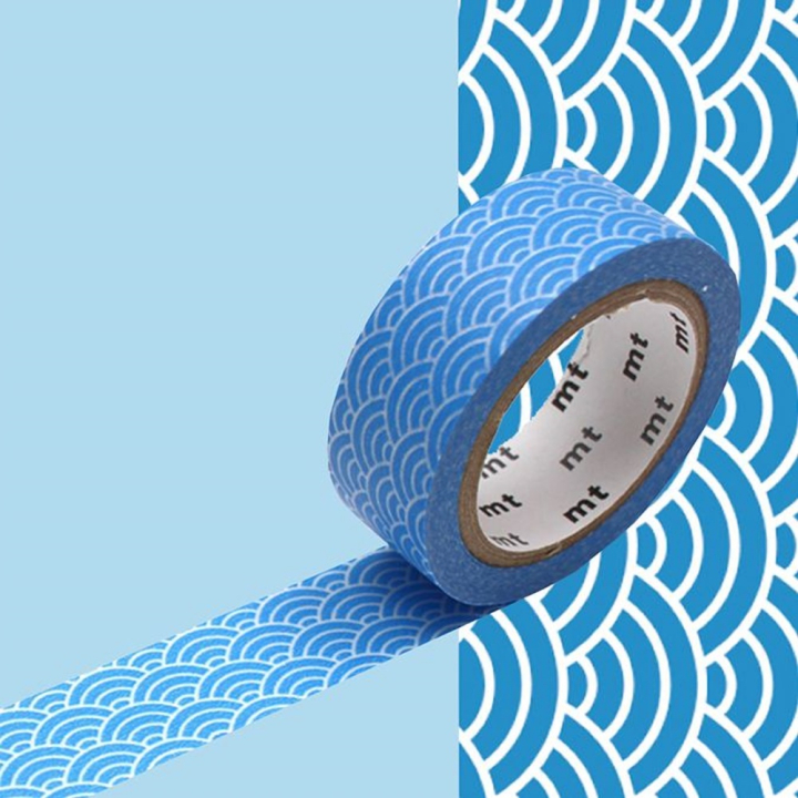 Masking Tape 1P Seigaihamon tsuyukusa 15 mm x 7 m - Masking Tape mt - Rougier et Plé
