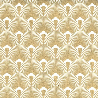 Feuille imprimée 50 x 70 cm Mazurka Ivoire et or 100 g/m² - Papertree - Rougier et Plé