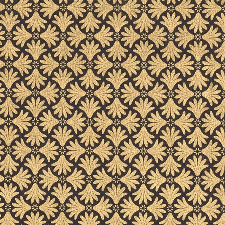 Feuille imprimée 50 x 70 cm Isis Noir et or 100 g/m² - Papertree - Rougier et Plé