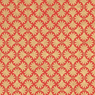 Feuille imprimée 50 x 70 cm Isis Rouge et or 100 g/m² - Papertree - Rougier et Plé