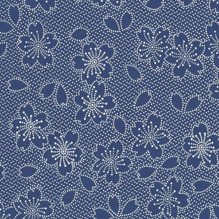 Feuille imprimée 50 x 70 cm Hanami Bleu et argent 100 g/m² - Papertree - Rougier et Plé