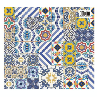 Papier italien 50 x 70 cm 85 g/m² Carreaux de Lisbonne - Esprit Papier - Rougier et Plé