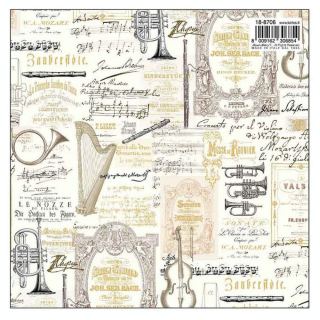 Papier italien 50 x 70 cm 85 g/m² Musique - Esprit Papier - Rougier et Plé