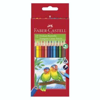 Crayons couleur triangulaire x 12 + taille crayon - Faber-Castell - Rougier et Plé