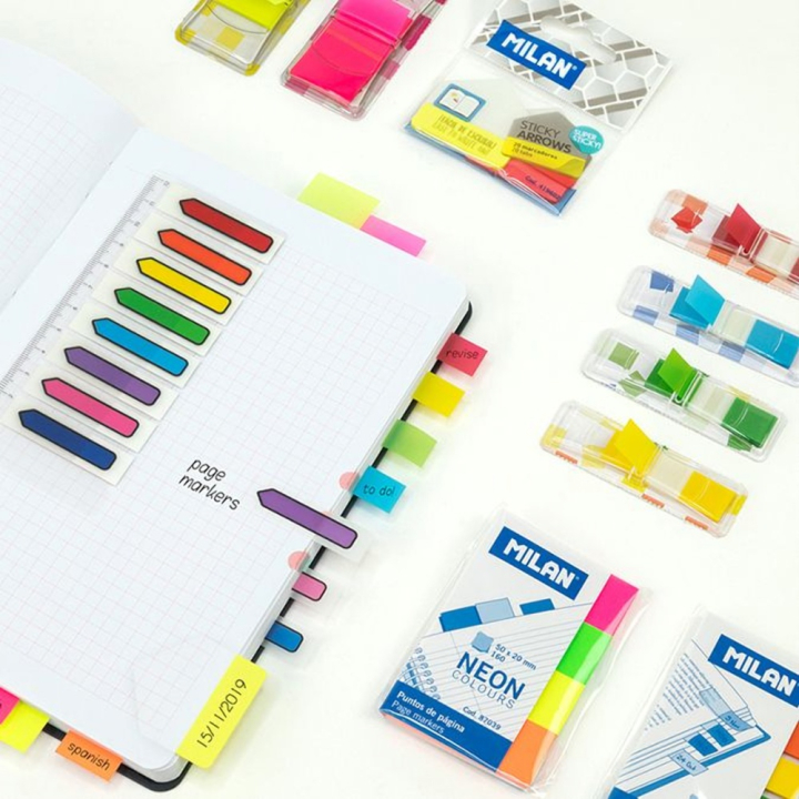 Bloc marque-pages coloris néon 160 pcs - MILAN - Rougier et Plé
