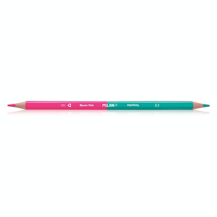 Crayon de couleur bicolore triangulaire 12 pcs - MILAN - Rougier et Plé