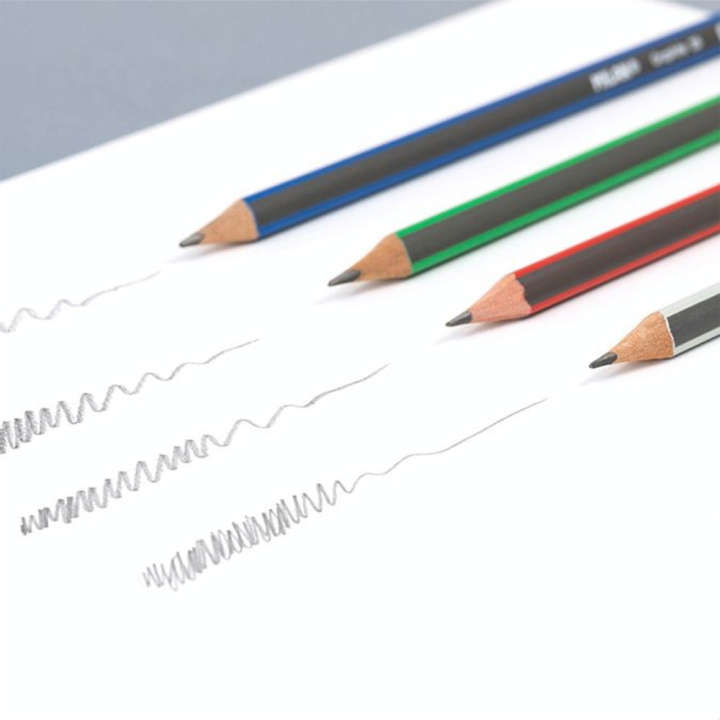 Crayons graphite triangulaires B 12 pcs - MILAN - Rougier et Plé