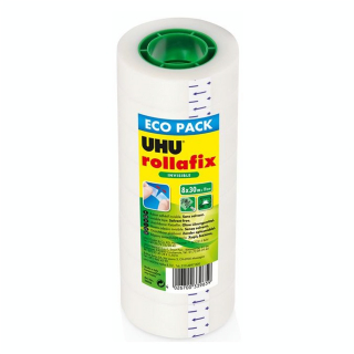 Bande adhésive Rollafix Invisible Pack de 8 rouleaux 30 m - Uhu - Rougier et Plé