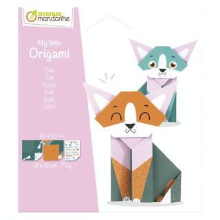 Set My Little Origami Chat 20 feuilles - Avenue Mandarine - Rougier et Plé