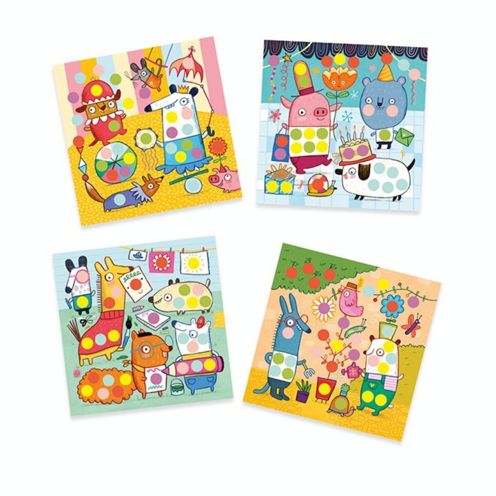 Stickers des petits Avec des gommettes rondes - Djeco - Rougier et Plé