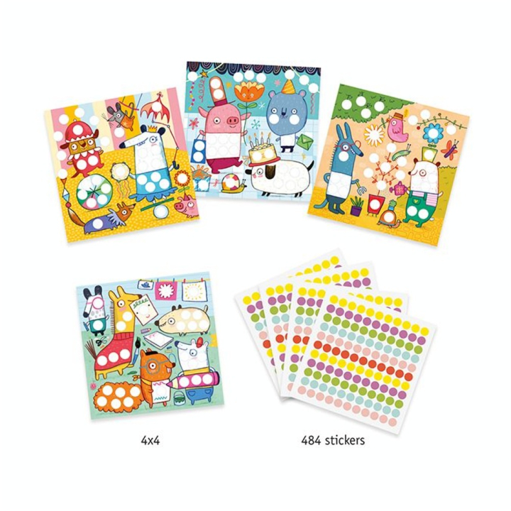 Stickers des petits Avec des gommettes rondes - Djeco - Rougier et Plé