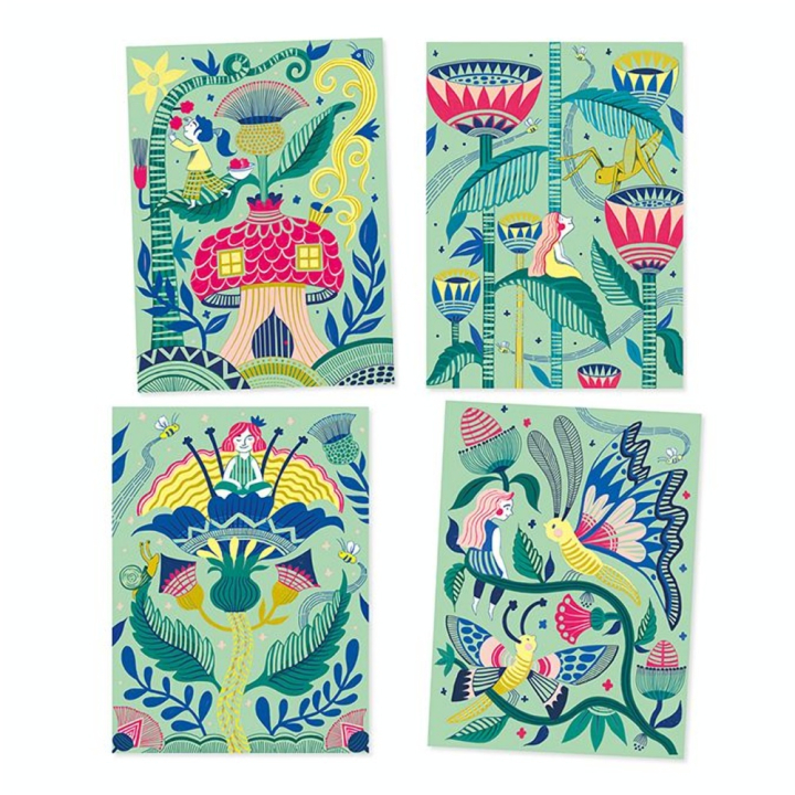 Cartes à gratter Jardin fabuleux - Djeco - Rougier et Plé