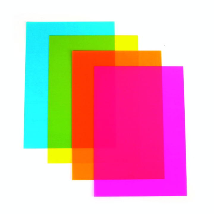 Plastique dingue Fluo 4 feuilles 20 x 26 cm - Graine Créative - Rougier et Plé