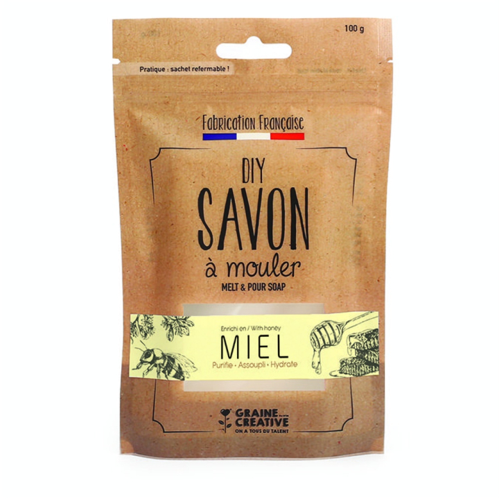 Pain de savon Miel 100 g - Graine Créative - Rougier et Plé
