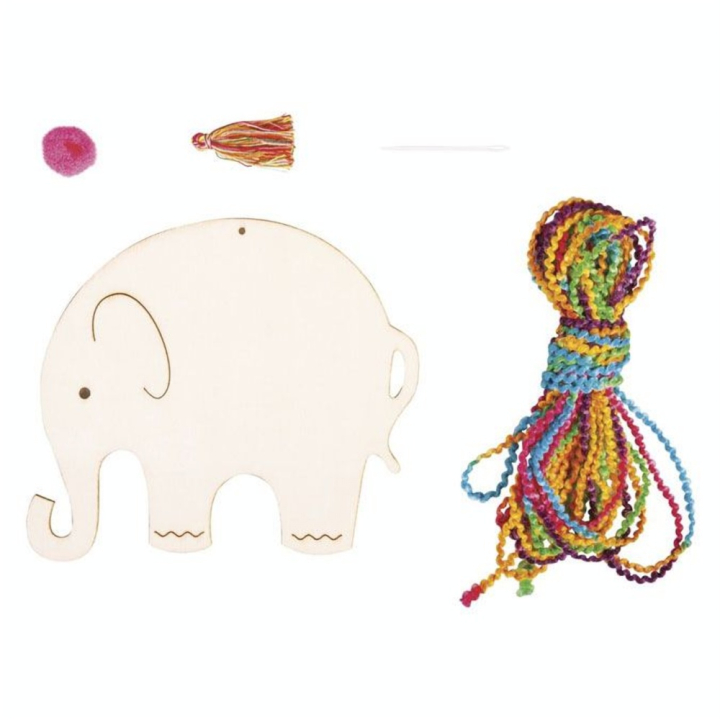 Kit bijou Pendentif en bois Éléphant - Rayher - Rougier et Plé