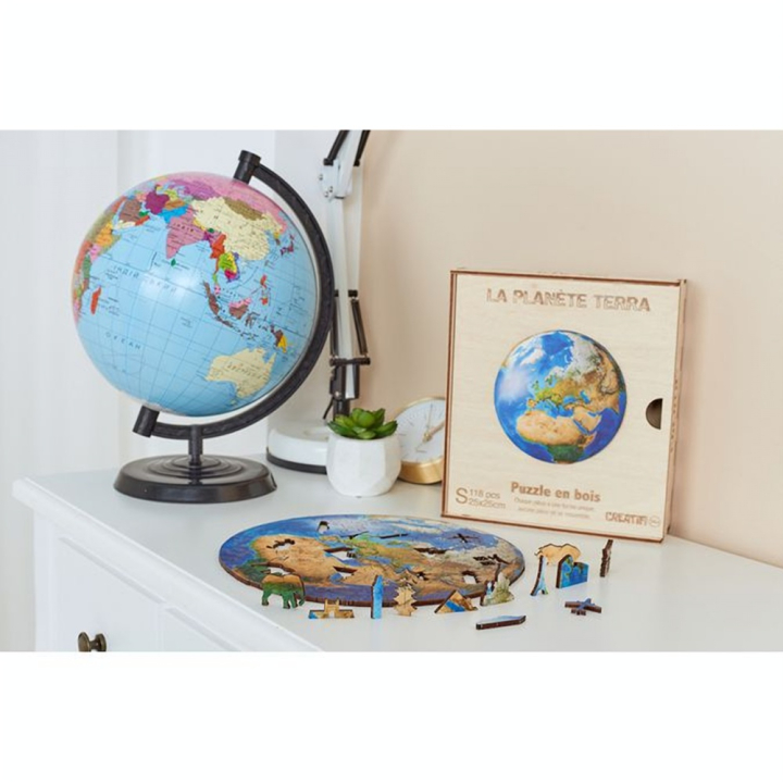 Puzzle en bois La Planète Terra - CREATIF puzzle - Rougier et Plé