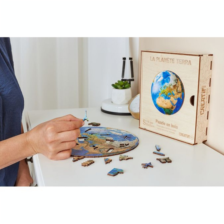 Puzzle en bois La Planète Terra - CREATIF puzzle - Rougier et Plé