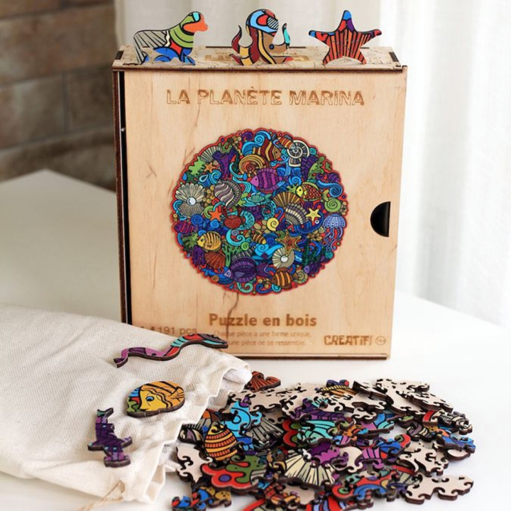 Puzzle en bois La planète Marina - CREATIF puzzle - Rougier et Plé