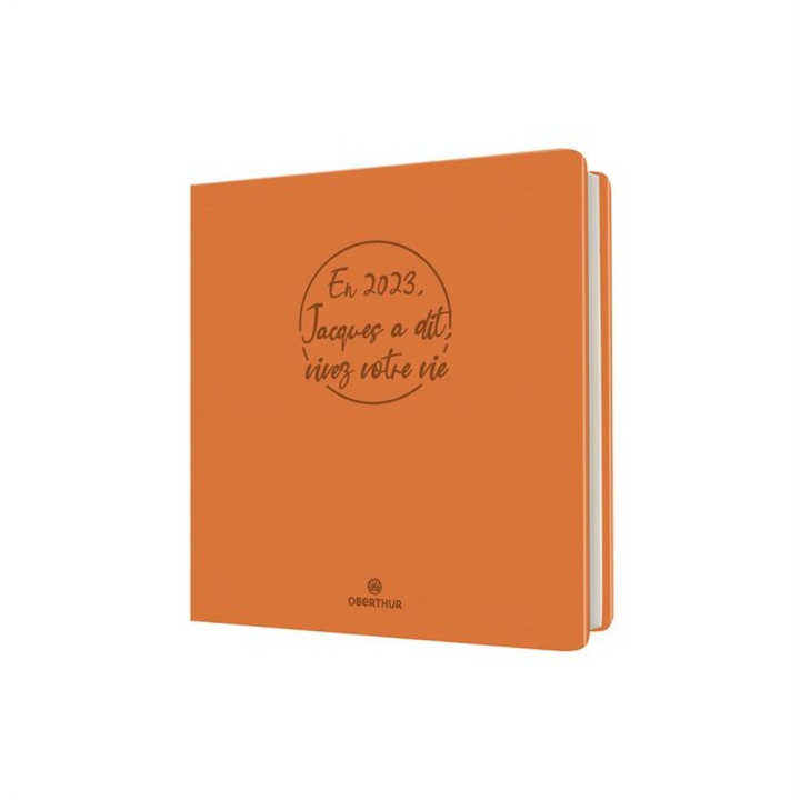 Agenda semainier 2023-2024 16.5 x 16.5 cm Camelia Orange - Editions Oberthur - Rougier et Plé