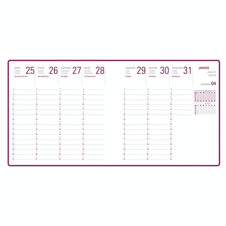 Agenda semainier 2023-2024 16.5 x 16.5 cm Camelia Orange - Editions Oberthur - Rougier et Plé