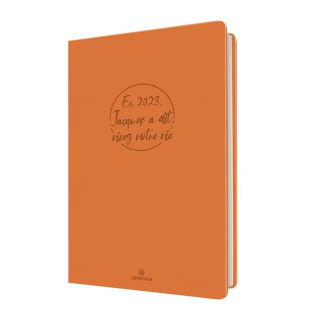 Agenda semainier 2023-2024 10 x 15 cm Camelia Orange - Editions Oberthur - Rougier et Plé
