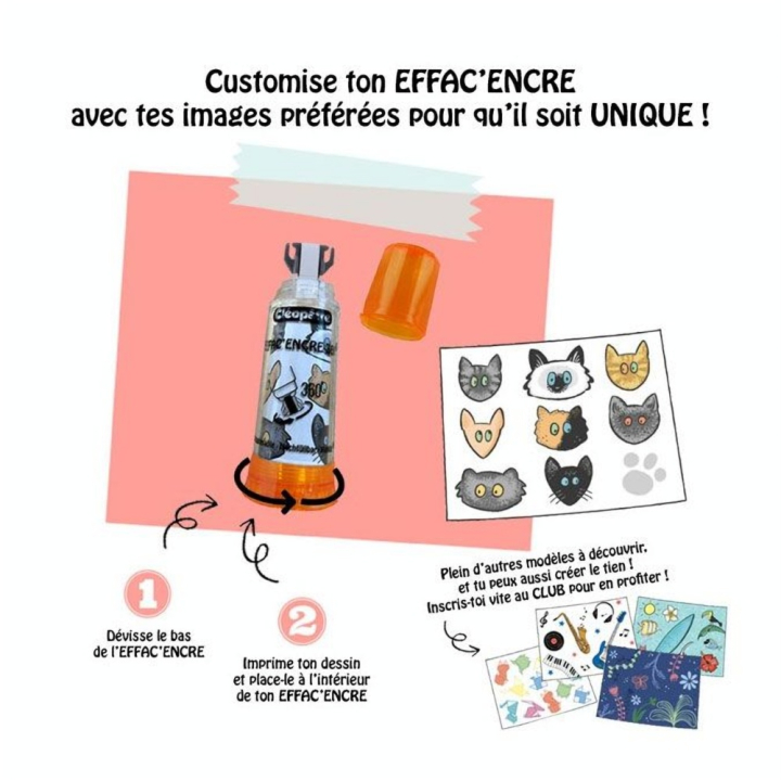 Correcteur blanc Effac'Encre 360° tête rotative + 2 recharges - Cléopatre - Rougier et Plé