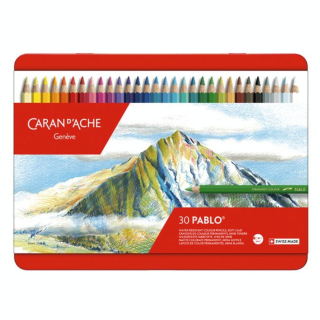 Crayon de couleur Pablo 30 pcs - Caran d'Ache - Rougier et Plé